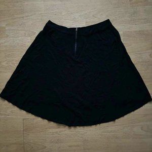 Philosophy Black Jersey A-line Skirt with Jagged Helm